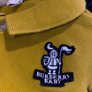 Burberry children mustard colour collared shirt